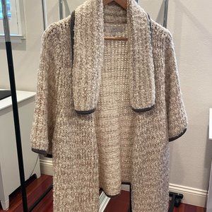 LOFT Ann Taylor Chunky Short Sleeve Cardigan Sweater Jacket M Medium